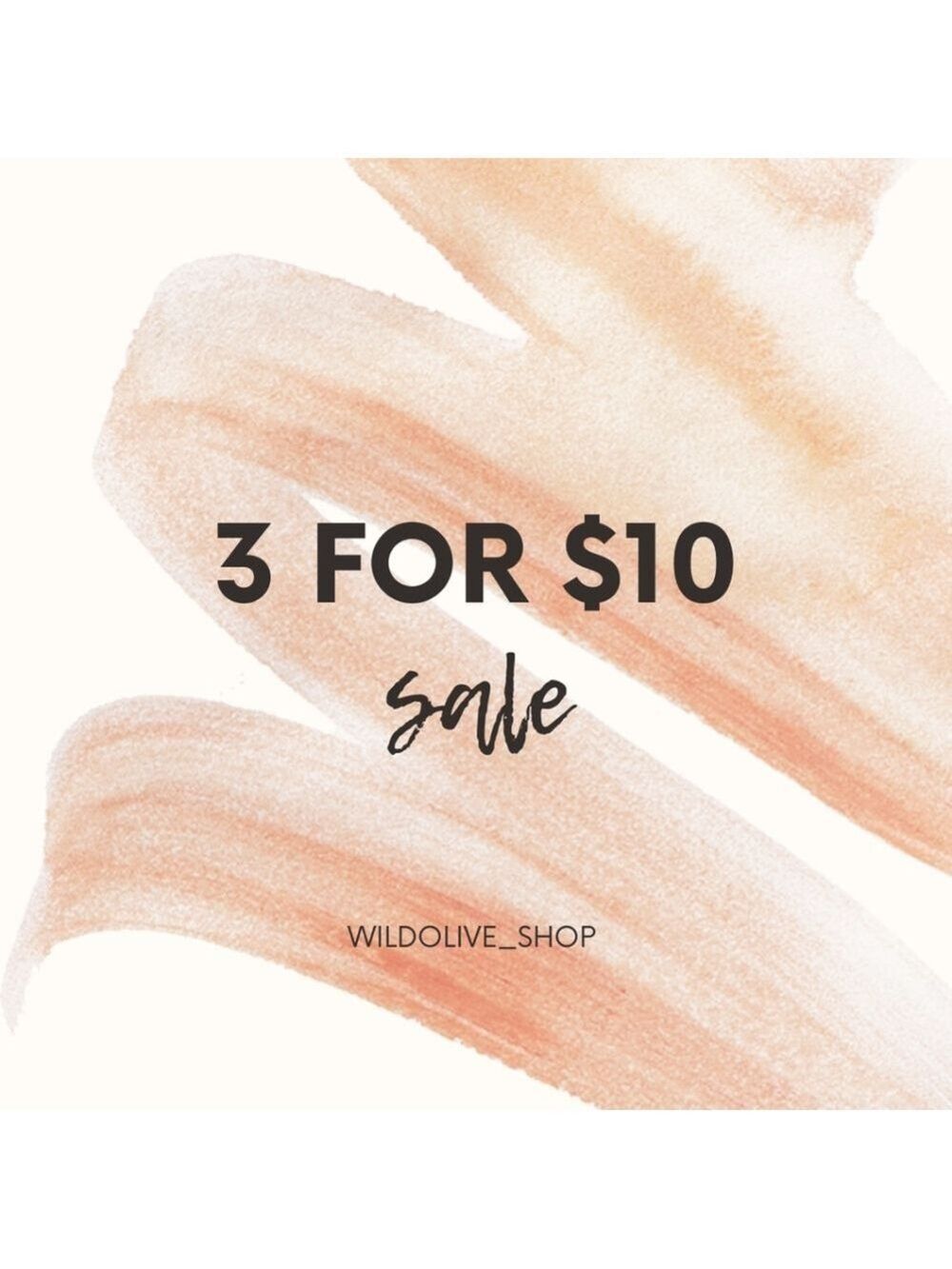 3 for $10 sale!